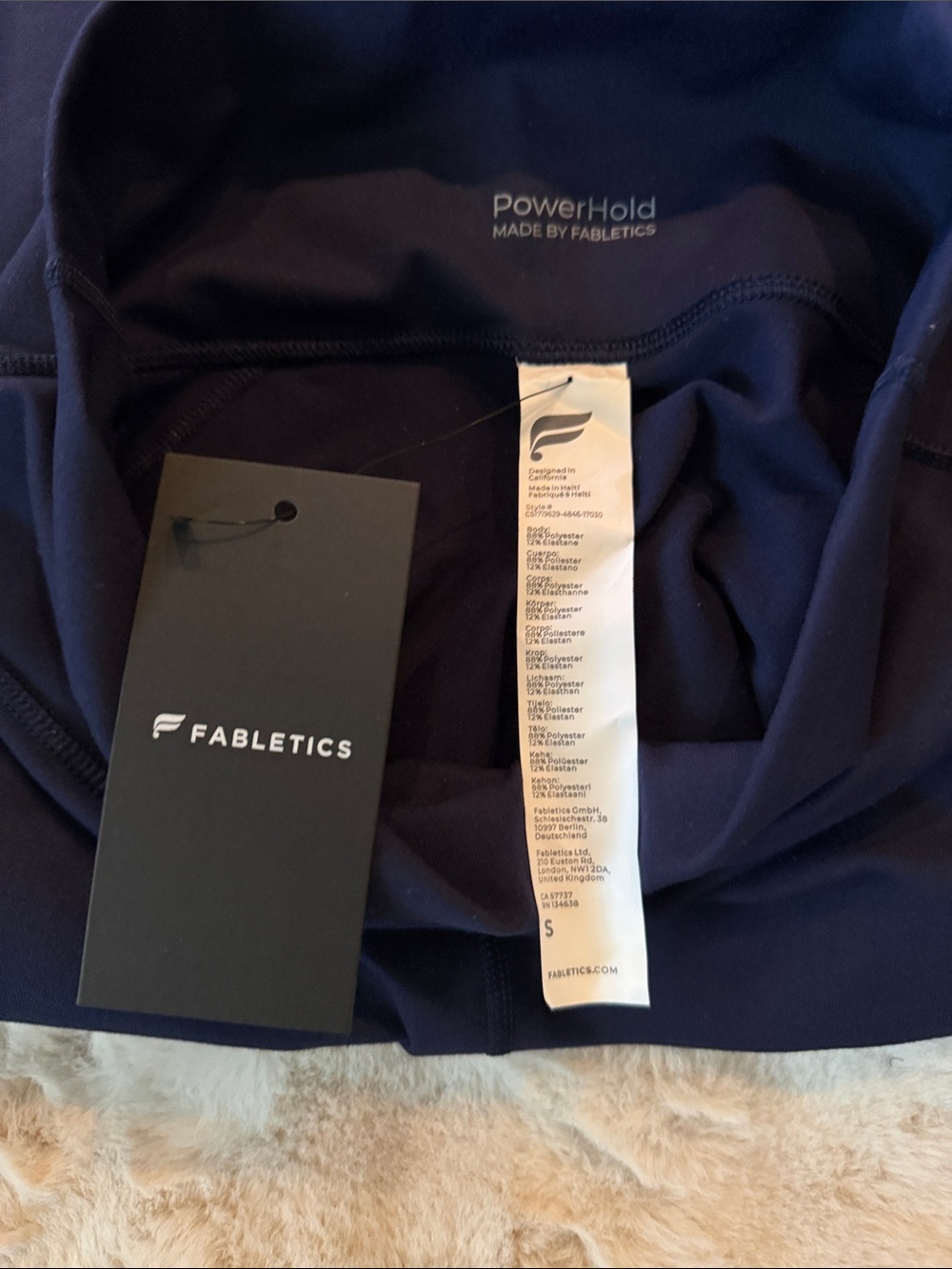 Fabletics Deep Navy PowerHold High-Waisted Leggings - Picture 4 of 6